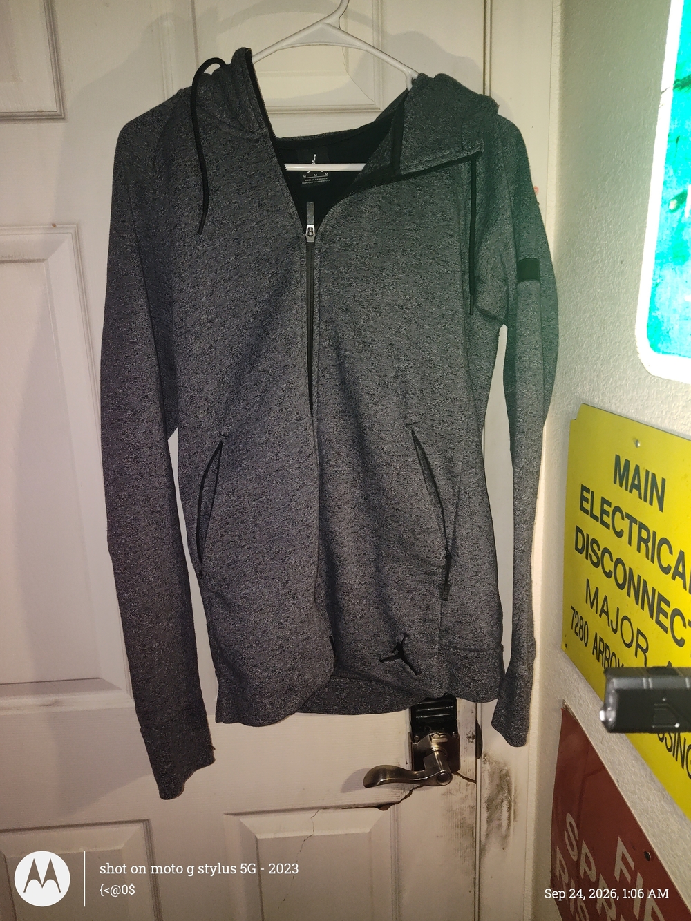 Jordan Women’s Gray Full-Zip Bomber Hoodie Jacket